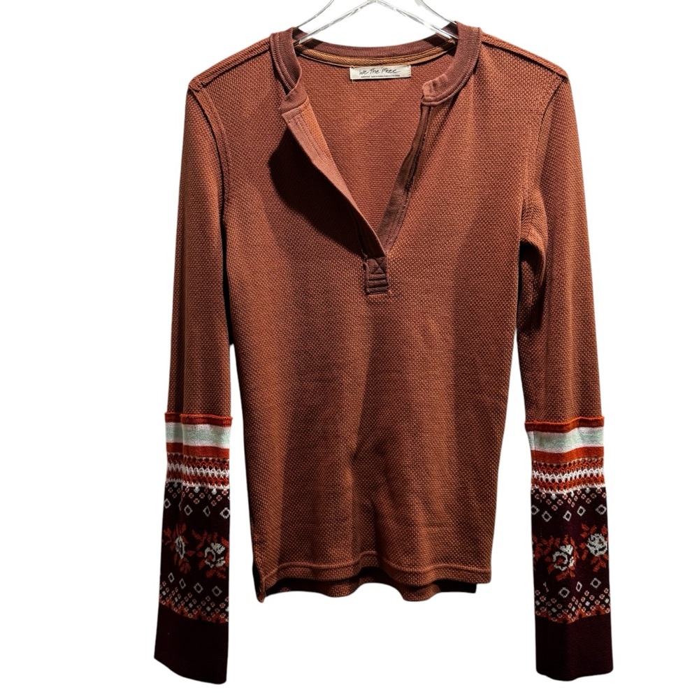 Free People Mikah Layering Cuff Henley Autumn - Picture 4 of 10